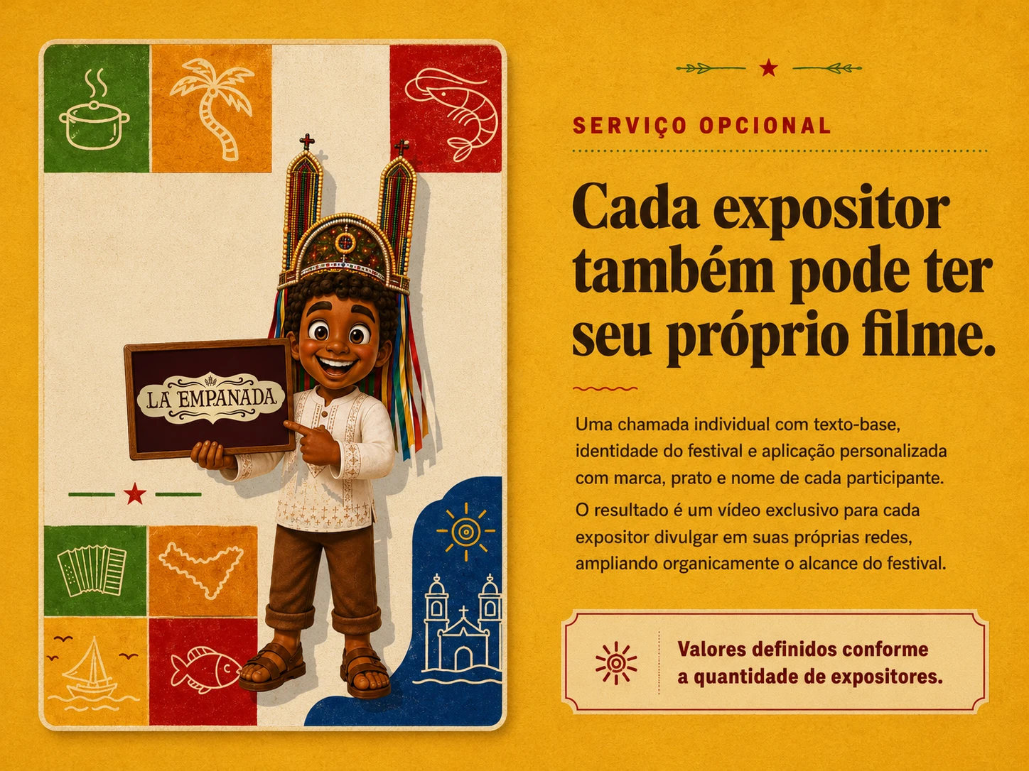 Cada expositor também pode ter seu próprio filme